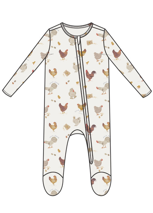Collector Chickens-2 Way Zipper Footie
