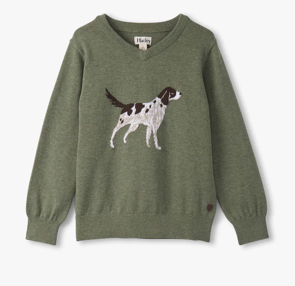 Boys Hunting Dogs V-Neck Sweater