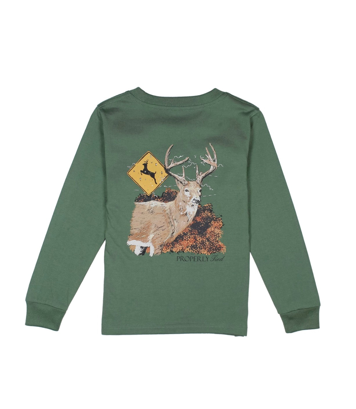 Boys Deer Crossing LS Fern Green