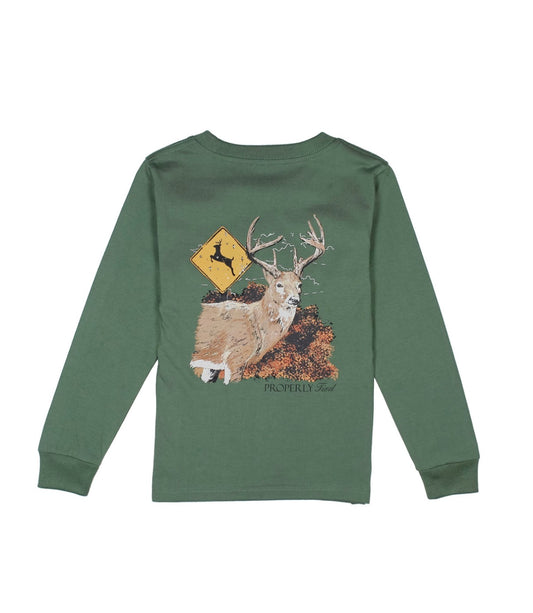 Boys Deer Crossing LS Fern Green