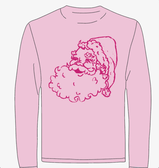 LS Light Pink Santa T-Shirt