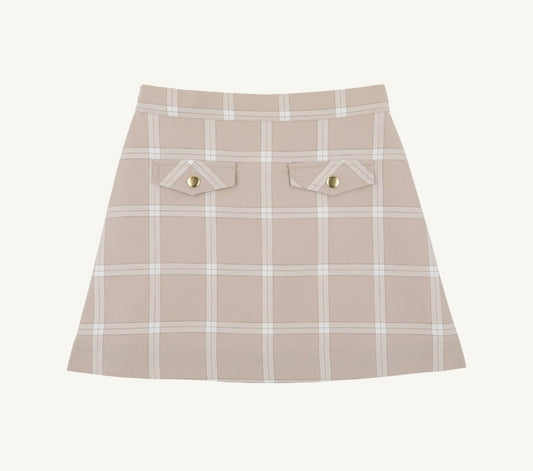 Perrin Pocket Skirt, Flannel-Thompson Park Plaid