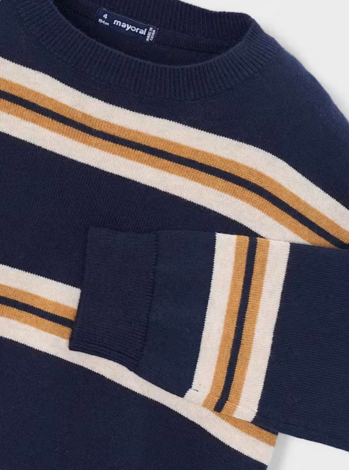 Navy-Boy Striped Sweater