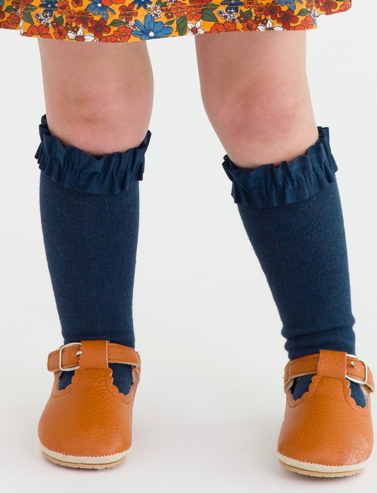 3-Pack Knee High Socks-Dusty Olive, Dark Navy and Eggplant Harvest