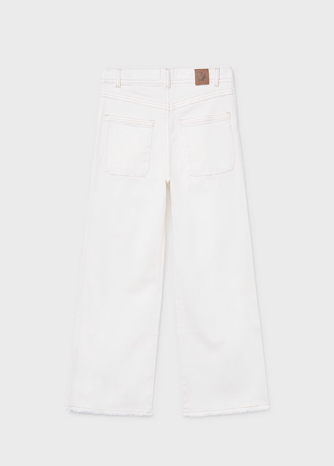 Natural- Girls Twill Pants