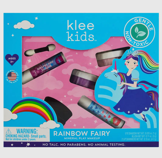 PomPom Fairy-Klee Kids Natural Mineral Play Makeup Kit- Rainbow Fairy