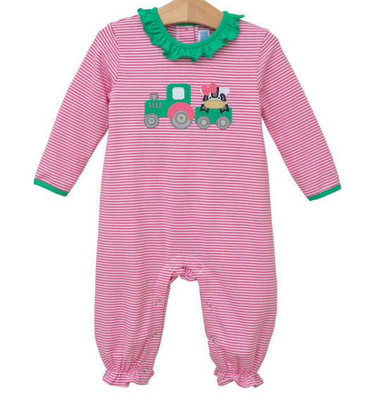 Tractor Ruffle Romper