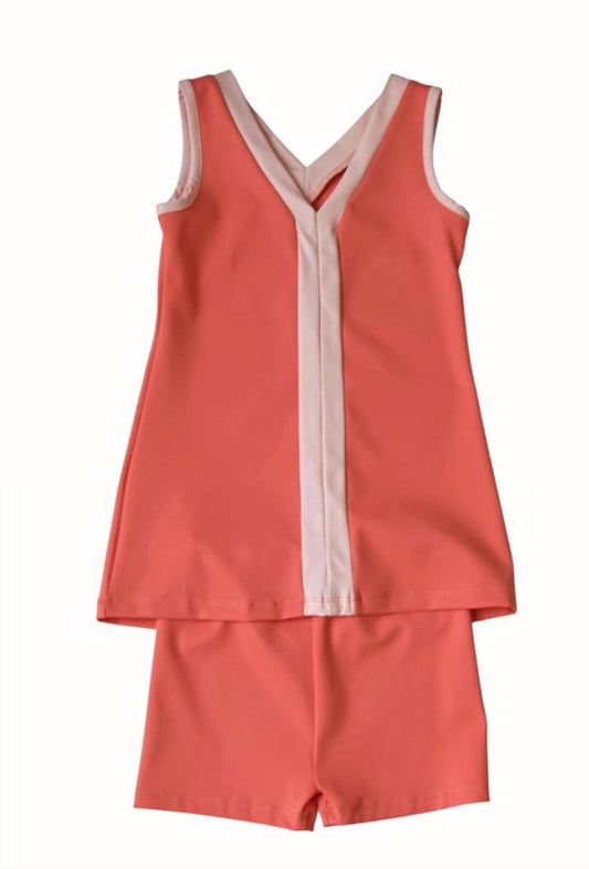 Scarlett Athletic Dress Set-Coral