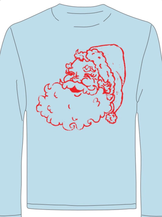 LS Light Blue Santa T-Shirt