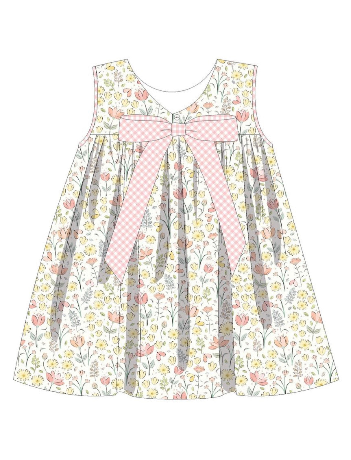 Sophie Wildflower Scallop Dress