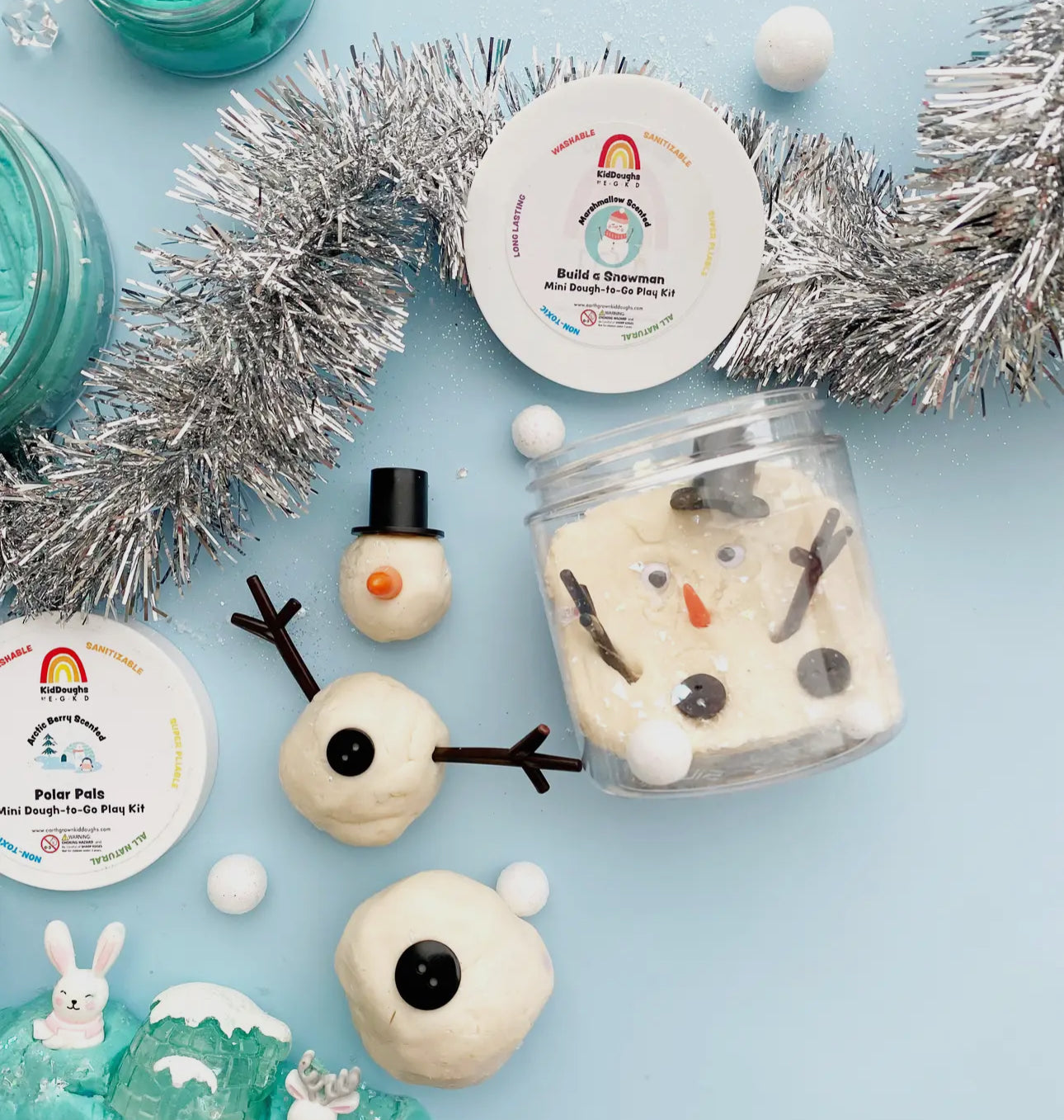 Snowman Mini Dough To Go