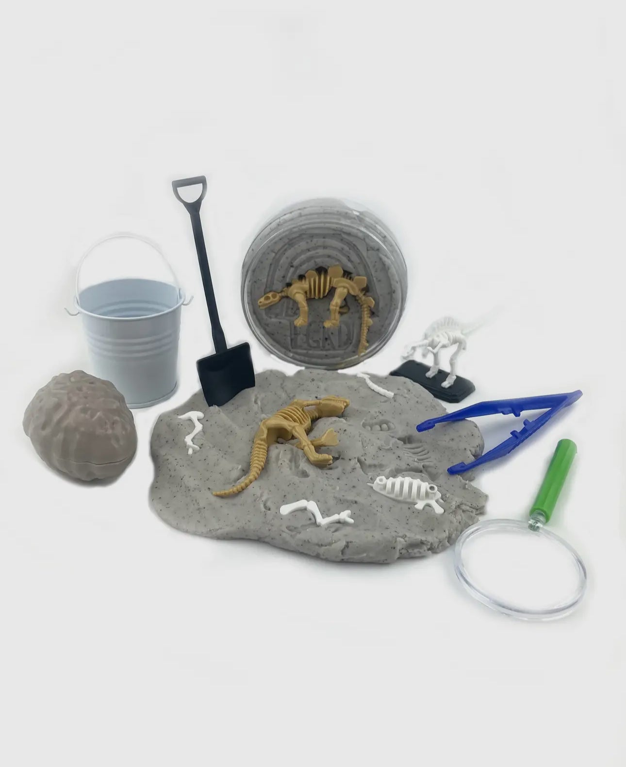 Dinosaur Fossil Dig Sensory Play Dough Kit-Cookies and Cream