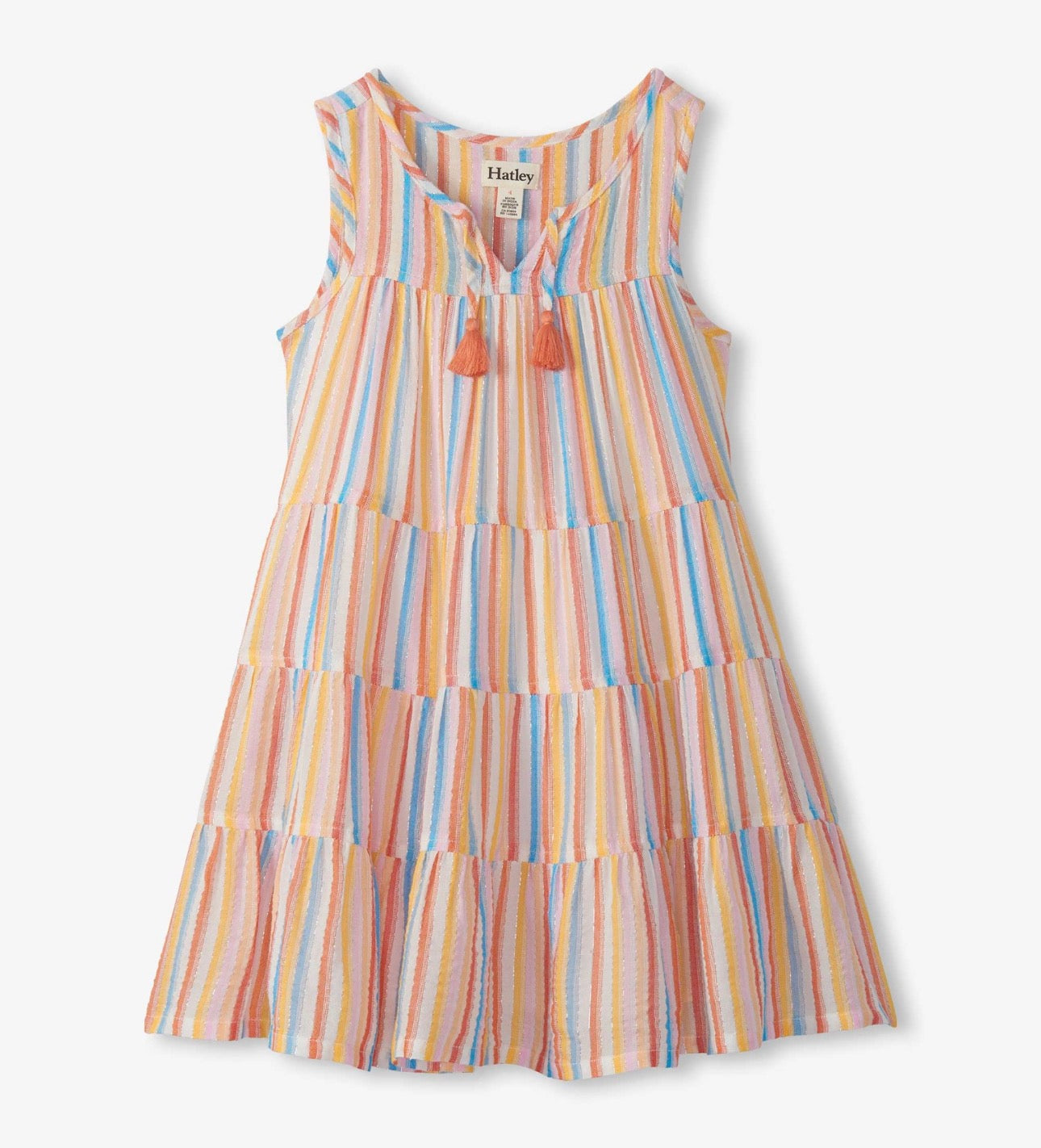 Sunny Layered Stripes Tiered Dress