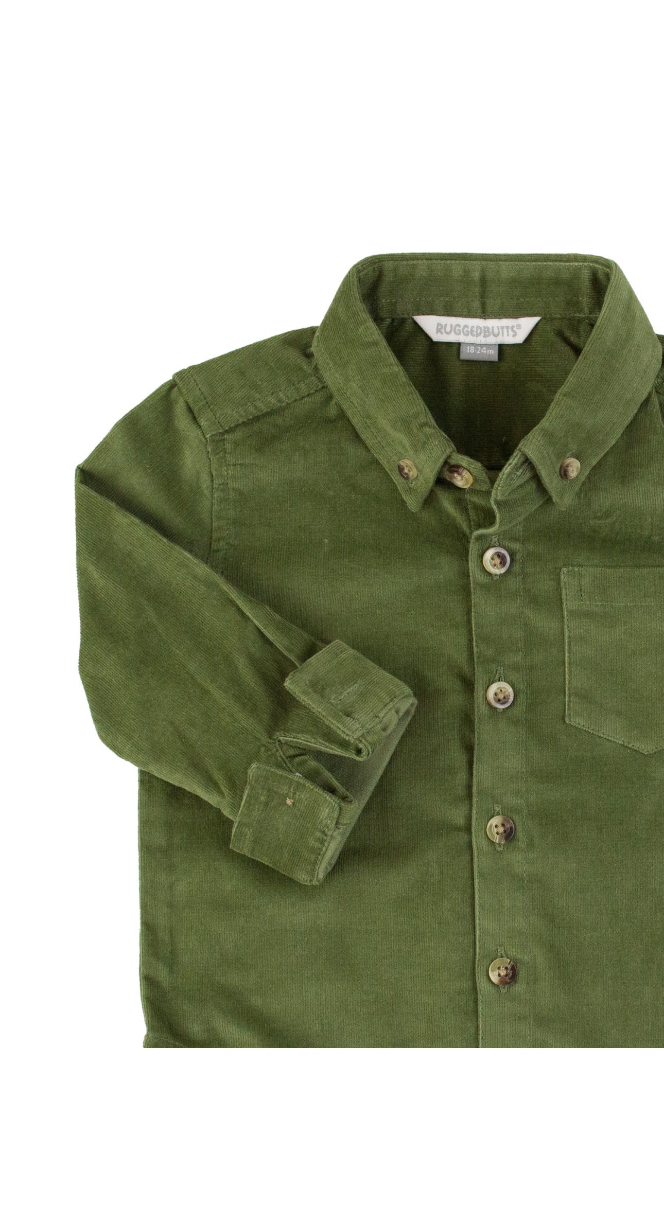 Stretch Corduroy Long Sleeve Button Down Shirt