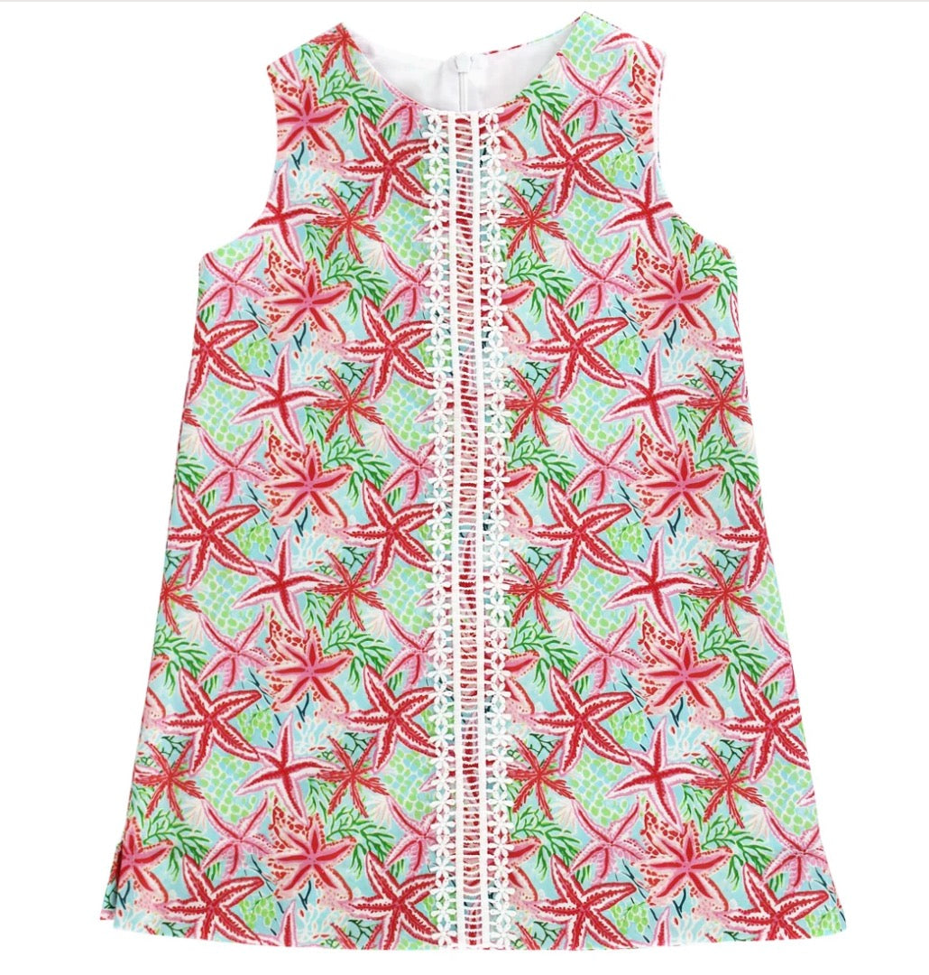 Liza Dress - Pink Sea Stars
