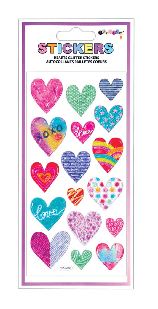 Heart Glitter Stickers