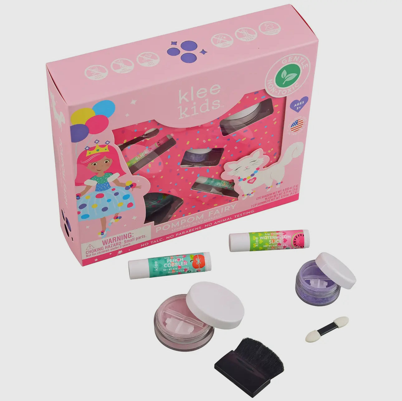 PomPom Fairy-Klee Kids Natural Mineral Play Makeup Kit- PomPom Fairy