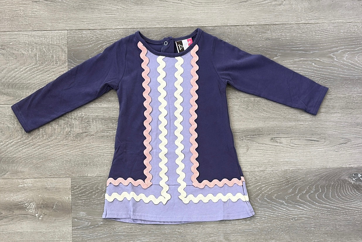 Quincy Ric Rac Dress-Purple