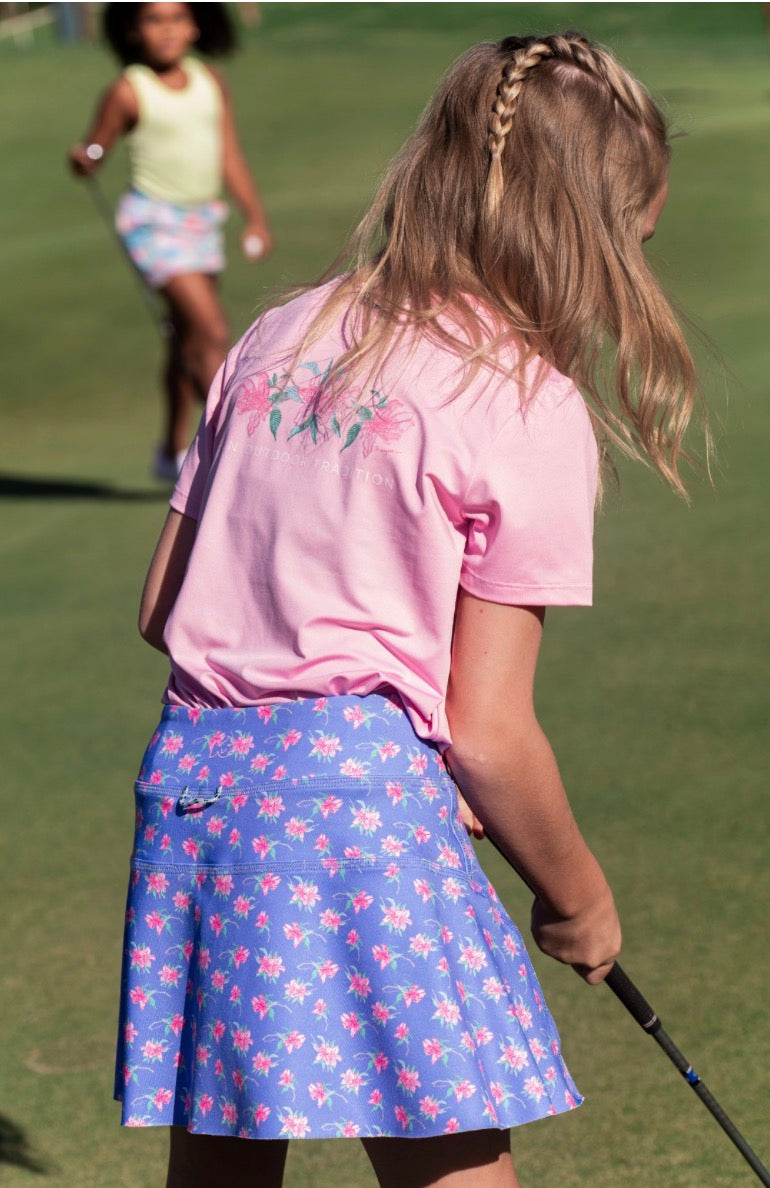 GIRLS' PRO PERFORMANCE SHORT SLEEVE T-SHIRT – AZALEA BLOSSOM