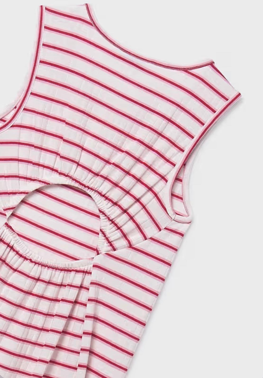 Cherry White Girls Striped Dress