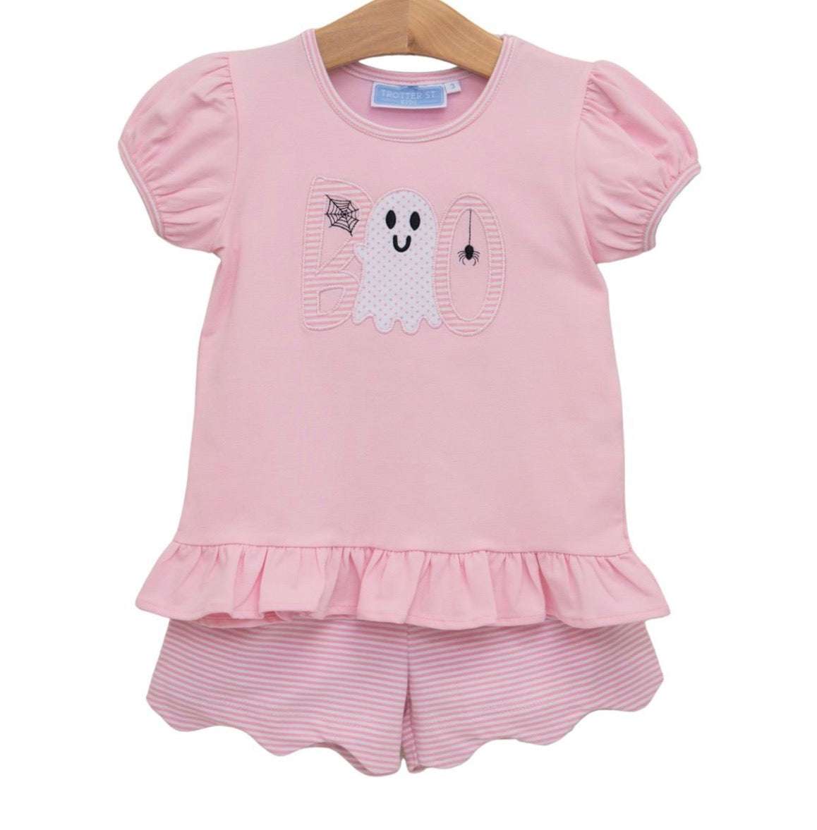 Boo Scalloped Short Set