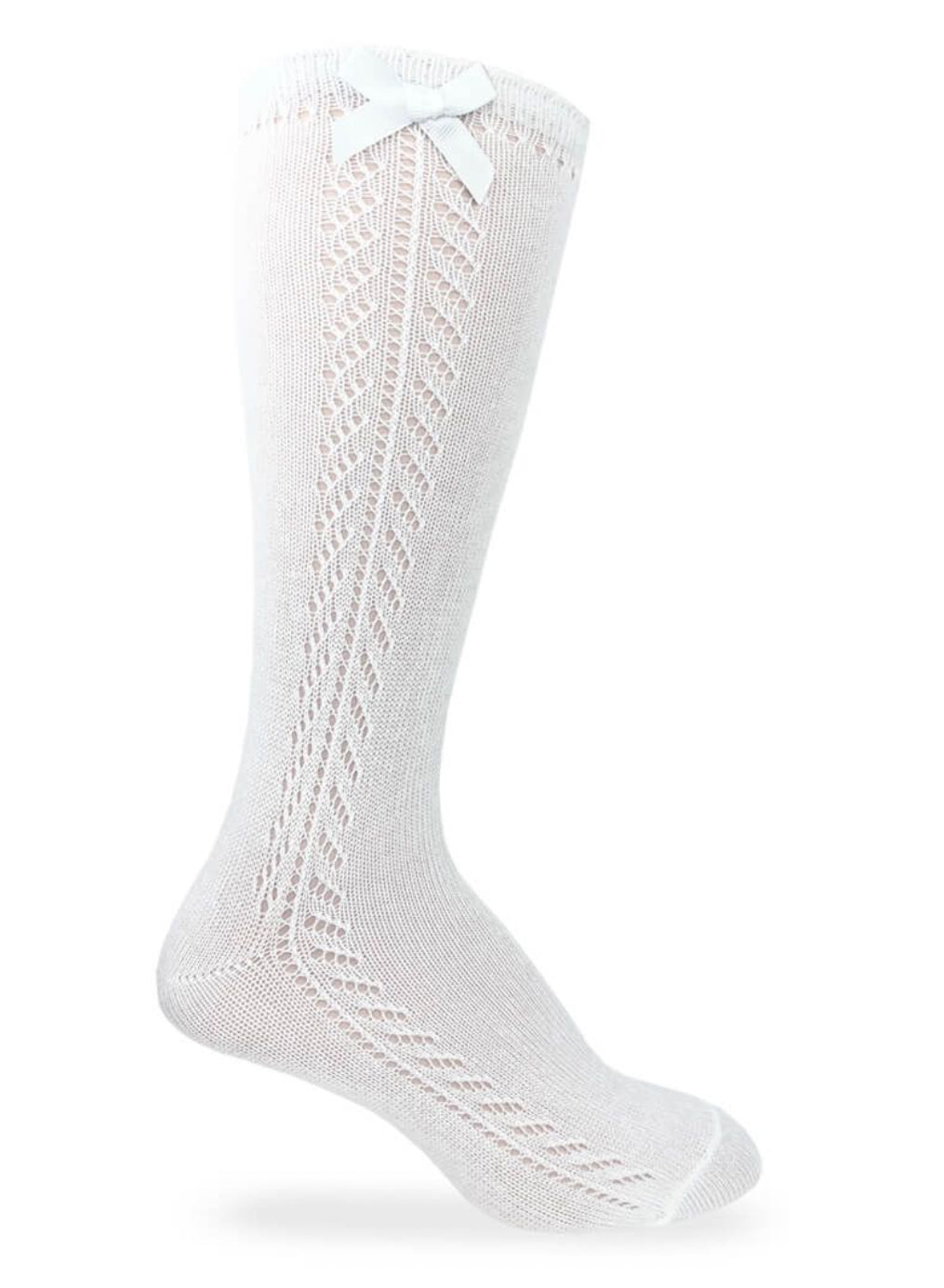 Jefferies Socks Pointelle Bow Knee High Socks 1 Pair