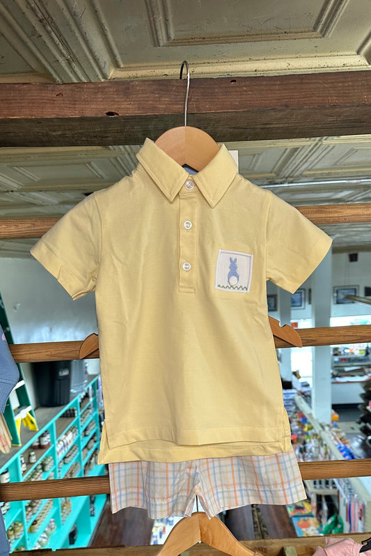 Bunny Smocked Polo and Shorts