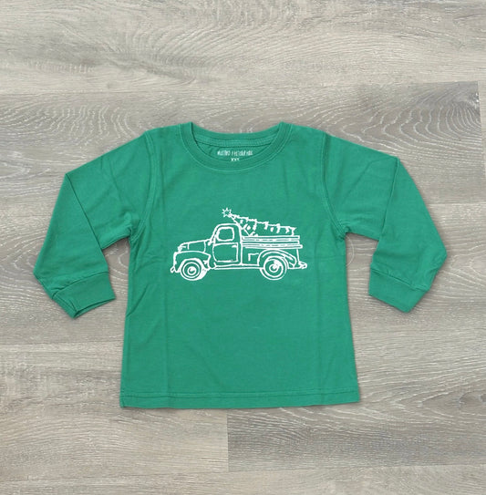 LS Green Truck with Tree T-Shirt
