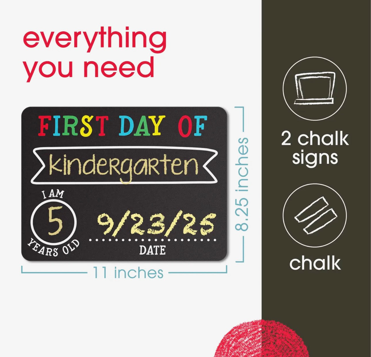First and Last Day of School Photo Sharing Chalkboard Signs
