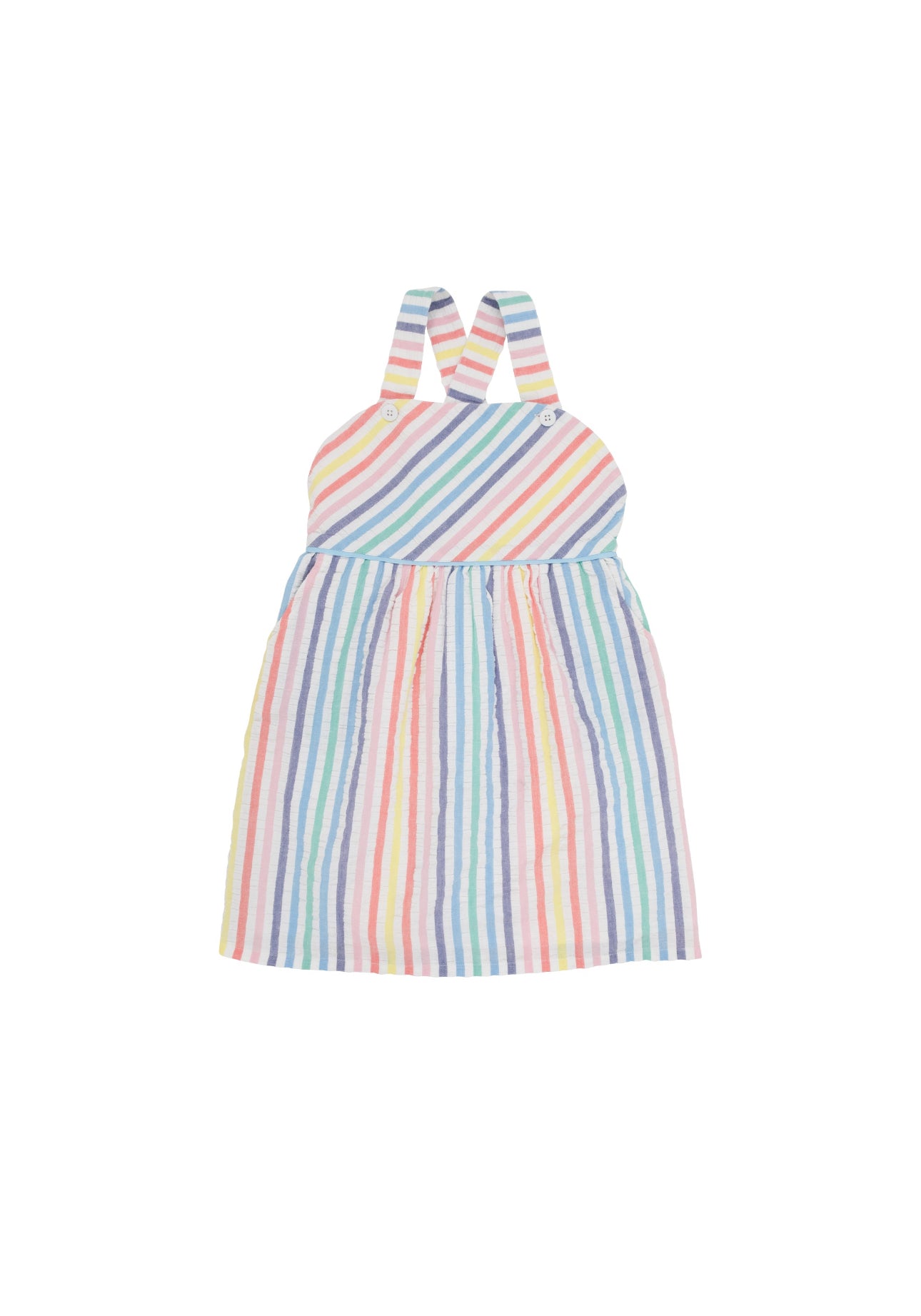 Ruthie Day Dress-Seersucker-Happy Hues Seersucker/Beale Street Blue