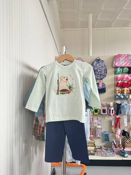 Duck Hunting Appliqué Boys Pant Set