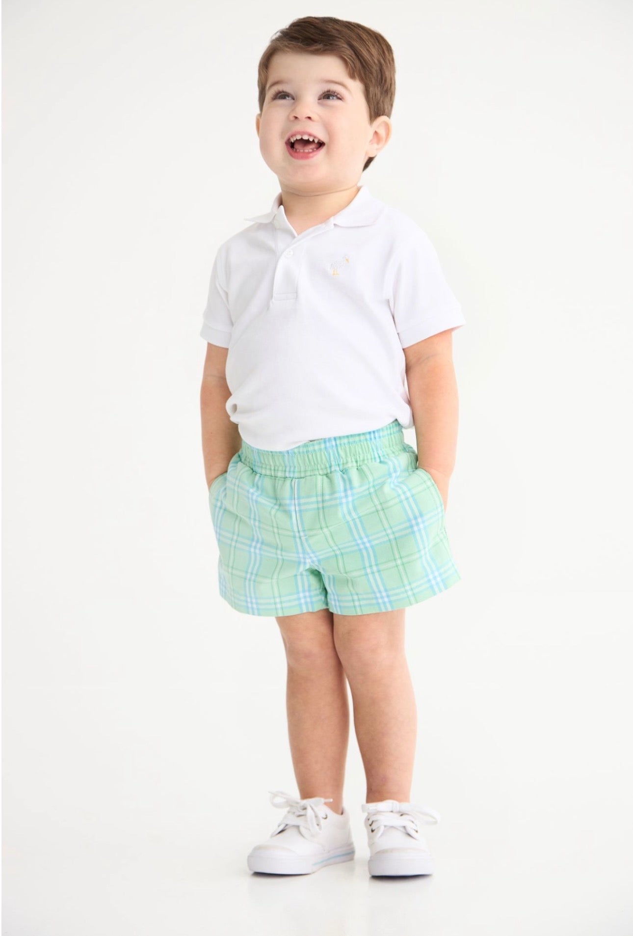 Sheffield Shorts-Pelham Bay Plaid (Green)