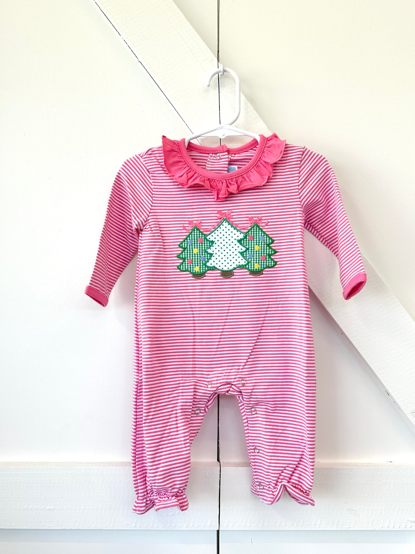 Christmas Tree Ruffle Romper