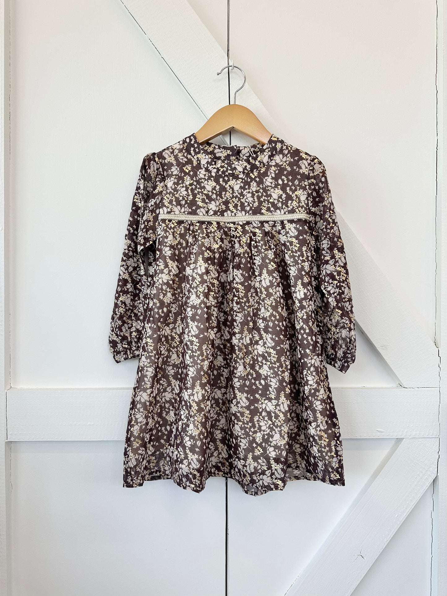 Brown Floral Dress