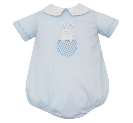 BUNNY - Lt.blue pique boy's bubble