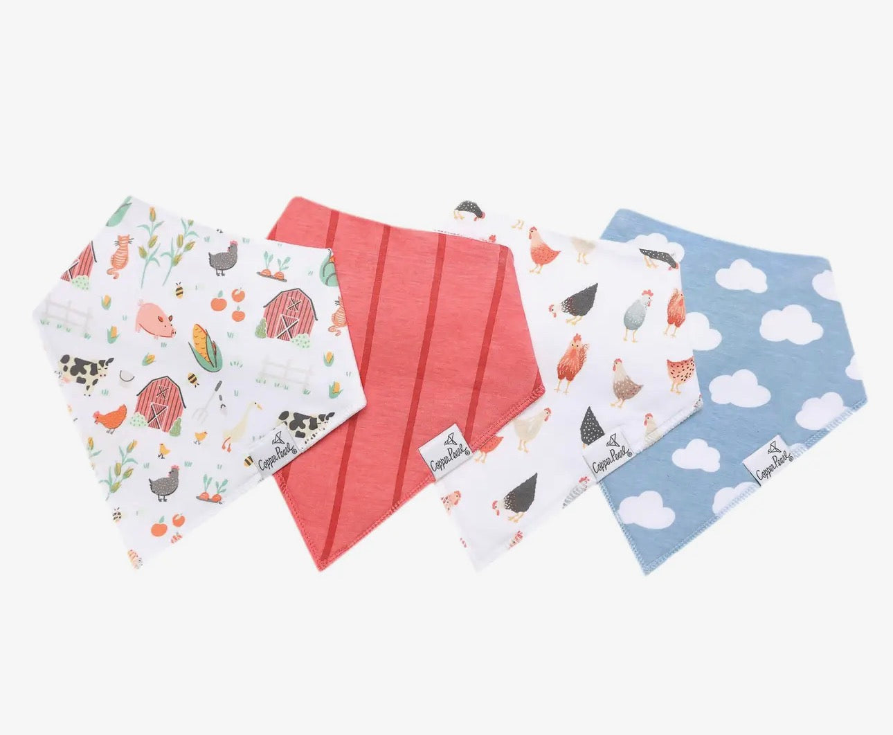 Farmstead- 4 Pack Baby Bandana Bibs