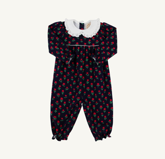 Maude’s Ruffle Romper-Prescott Farm Flowers/Worth Ave White