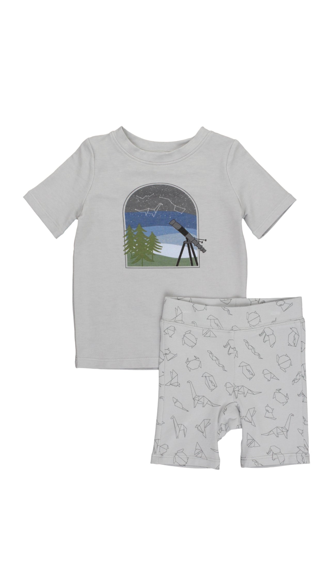 Boys Shorts Pajama Set-Origami Sky