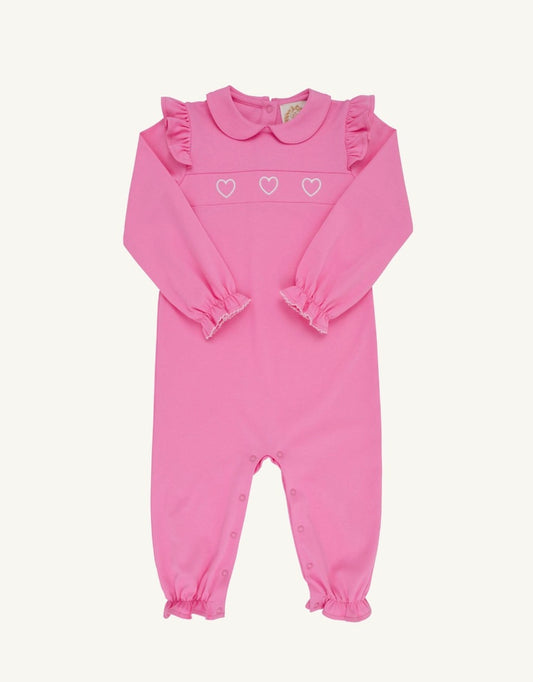 Biltmore Romper-Winter Park Pink/Worth Ave White/Hearts