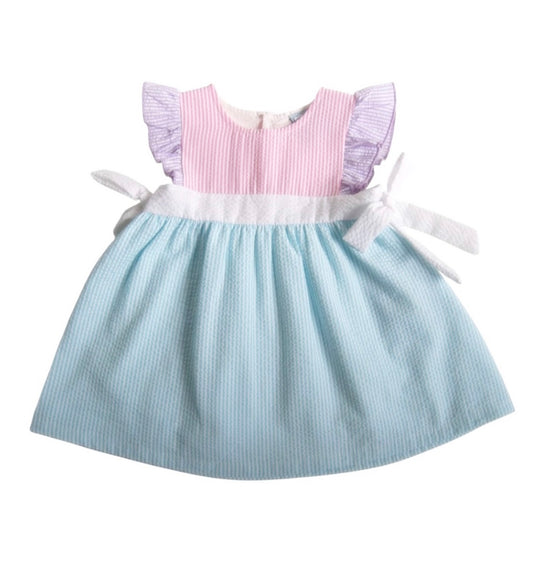 Colorblock Tie Dress