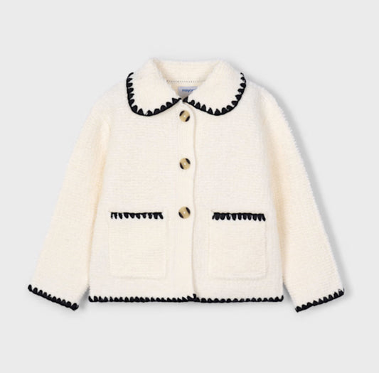 Girl Knit Jacket-Almond