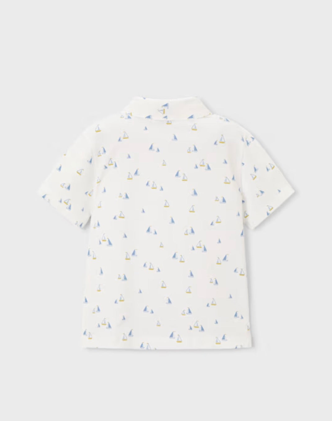 Sail Away Olive/White Boy Printed Polo