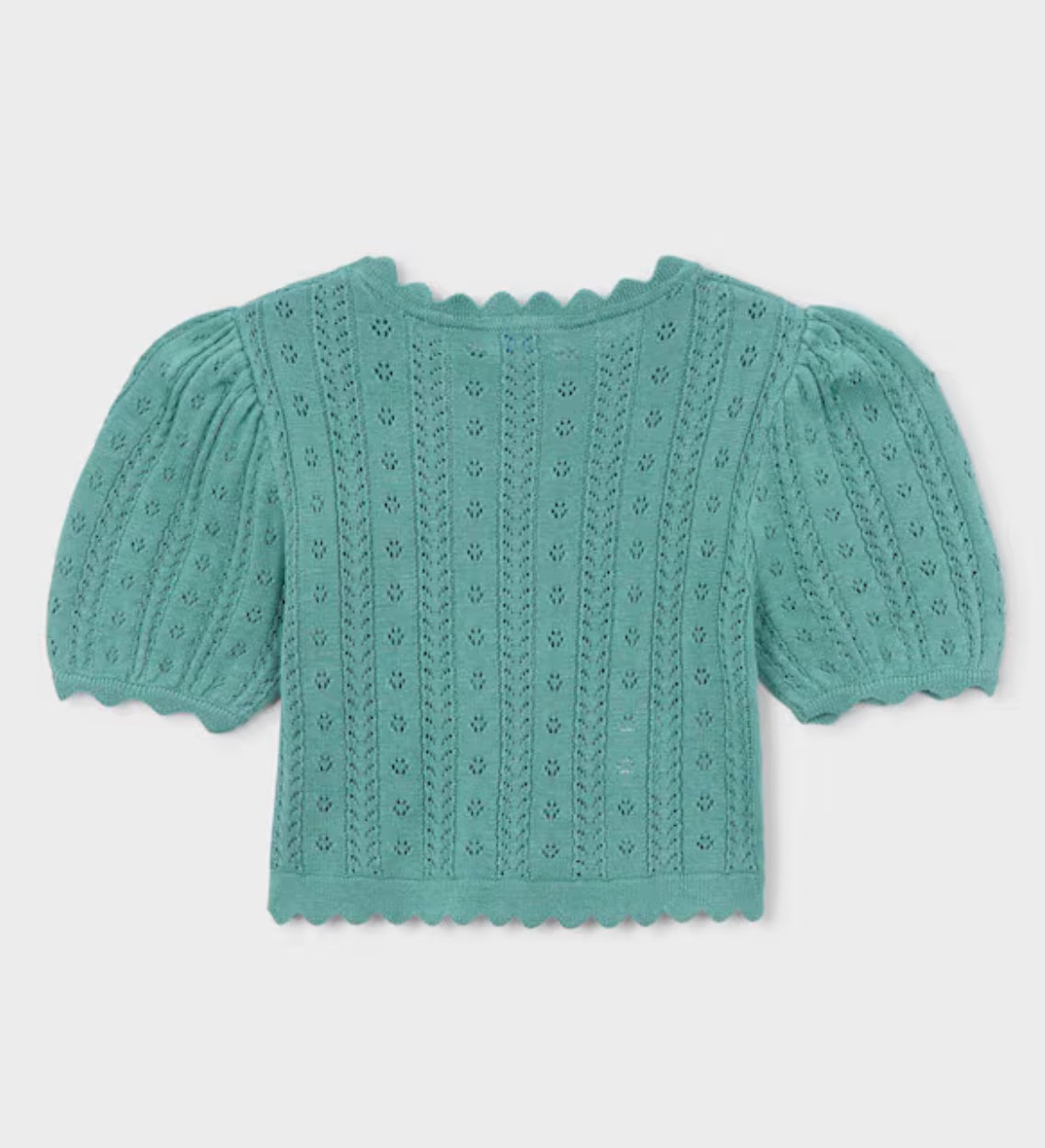 Girl Openwork T-shirt- Mint