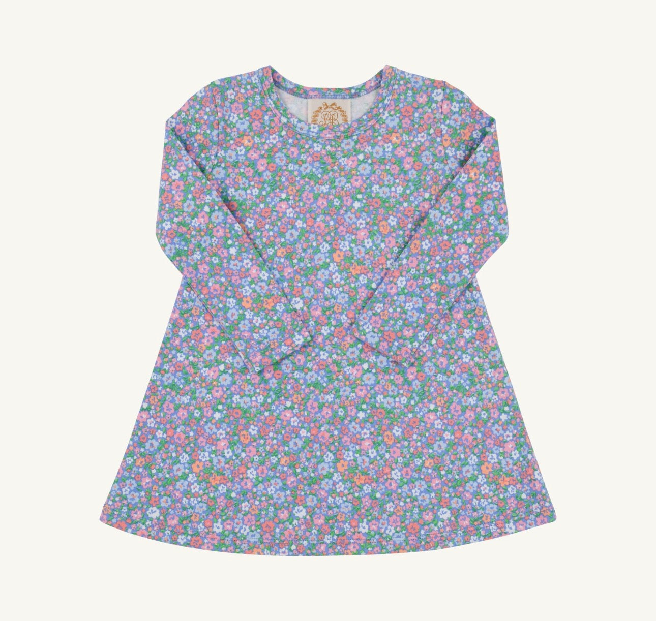 L/S Polly Play Dress-Mountain Brook Mini Floral (Parrot Cay Coral)