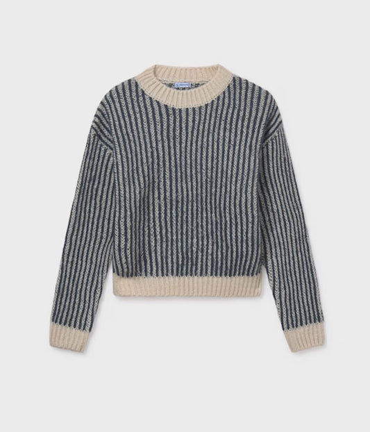 Girl Knit Sweater-Petroleum