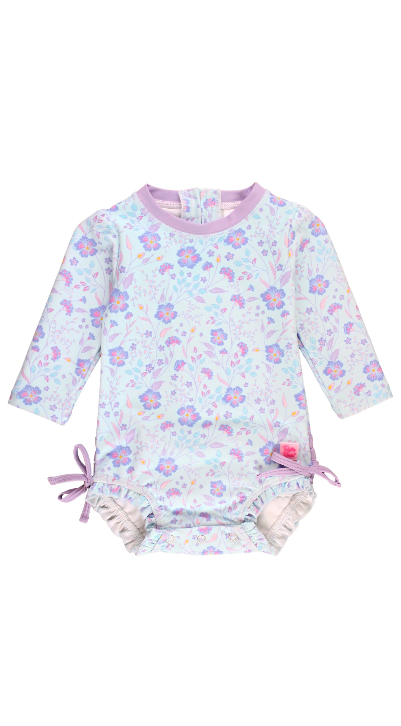 Long Sleeve One Piece Rash Guard- Fairytale Garden