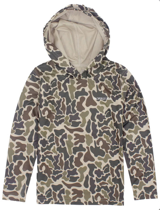 Boys Sportsman Performance Hoodie Vintage Camo