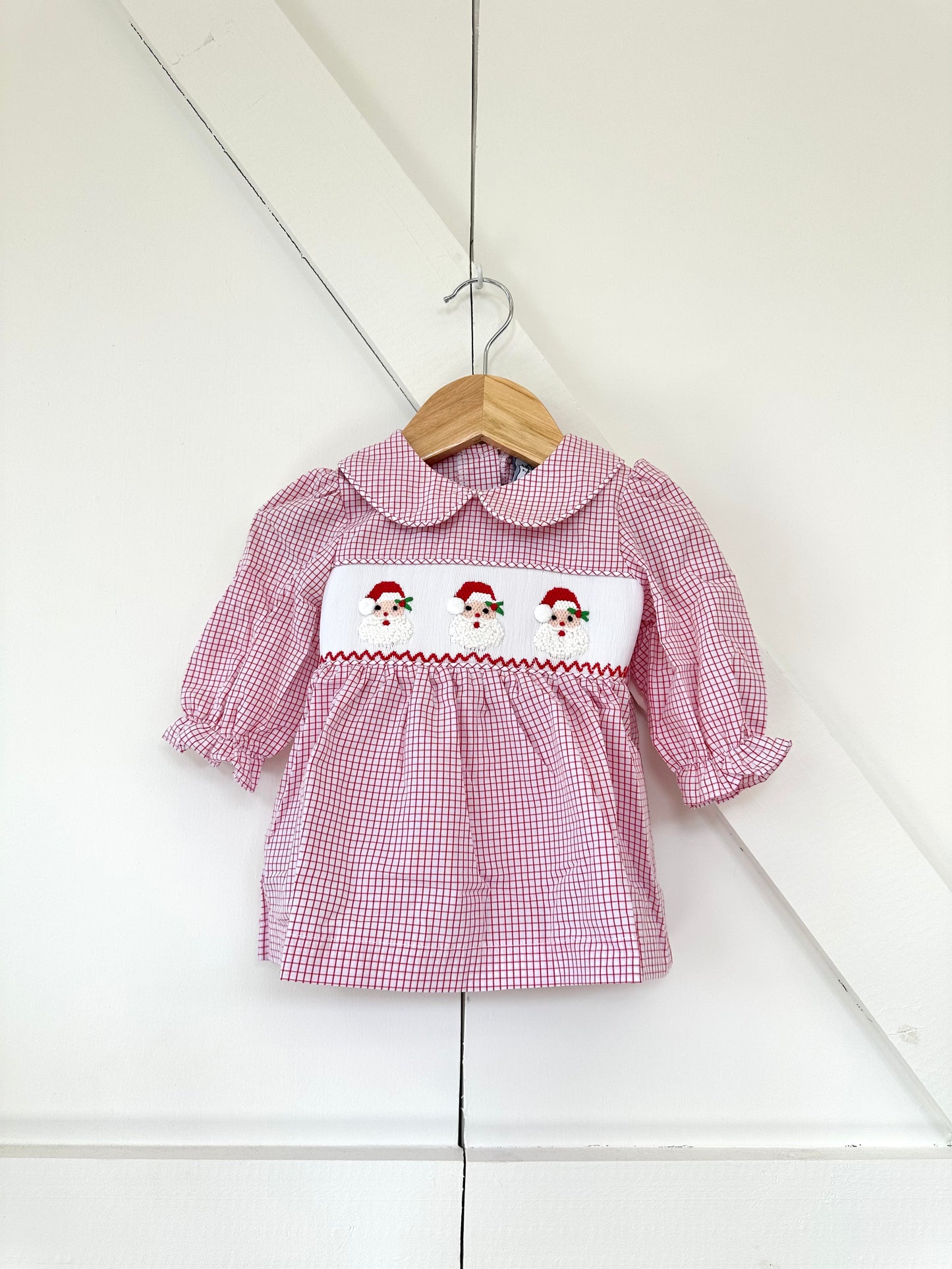 Santa Smocked L/S Bloomer Set