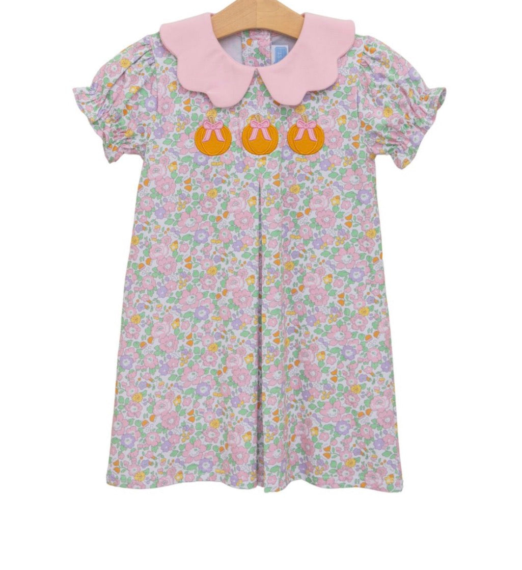 Pumpkin Floral Dress