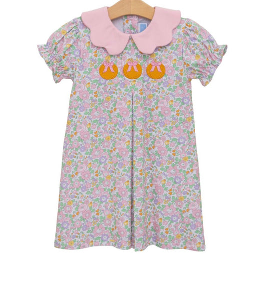 Pumpkin Floral Dress